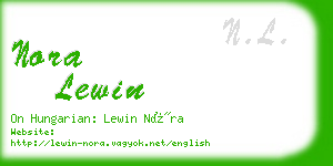 nora lewin business card